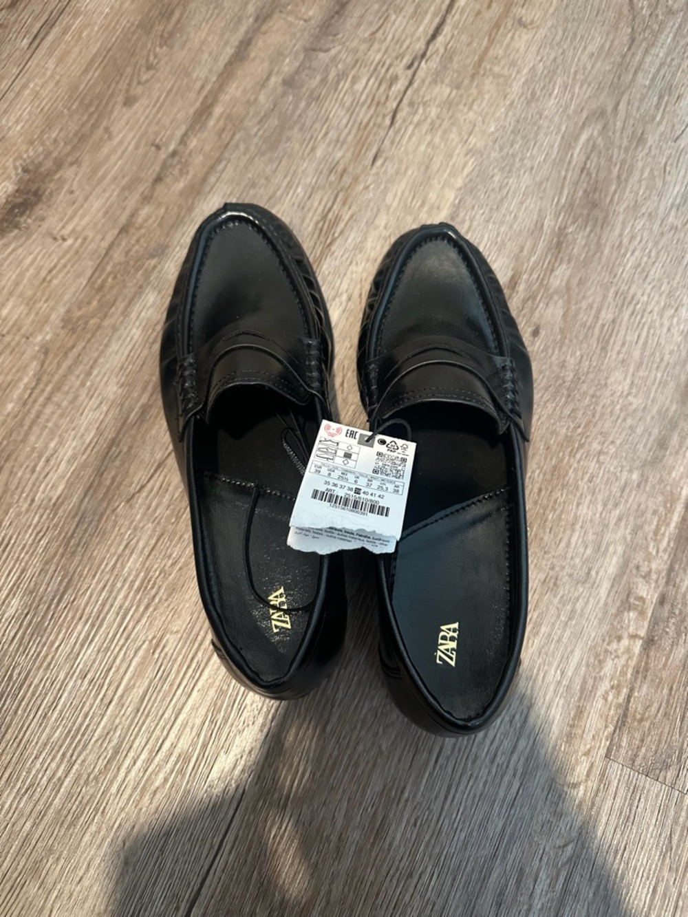 ZARA Soft Ruched Loafers- Size 8